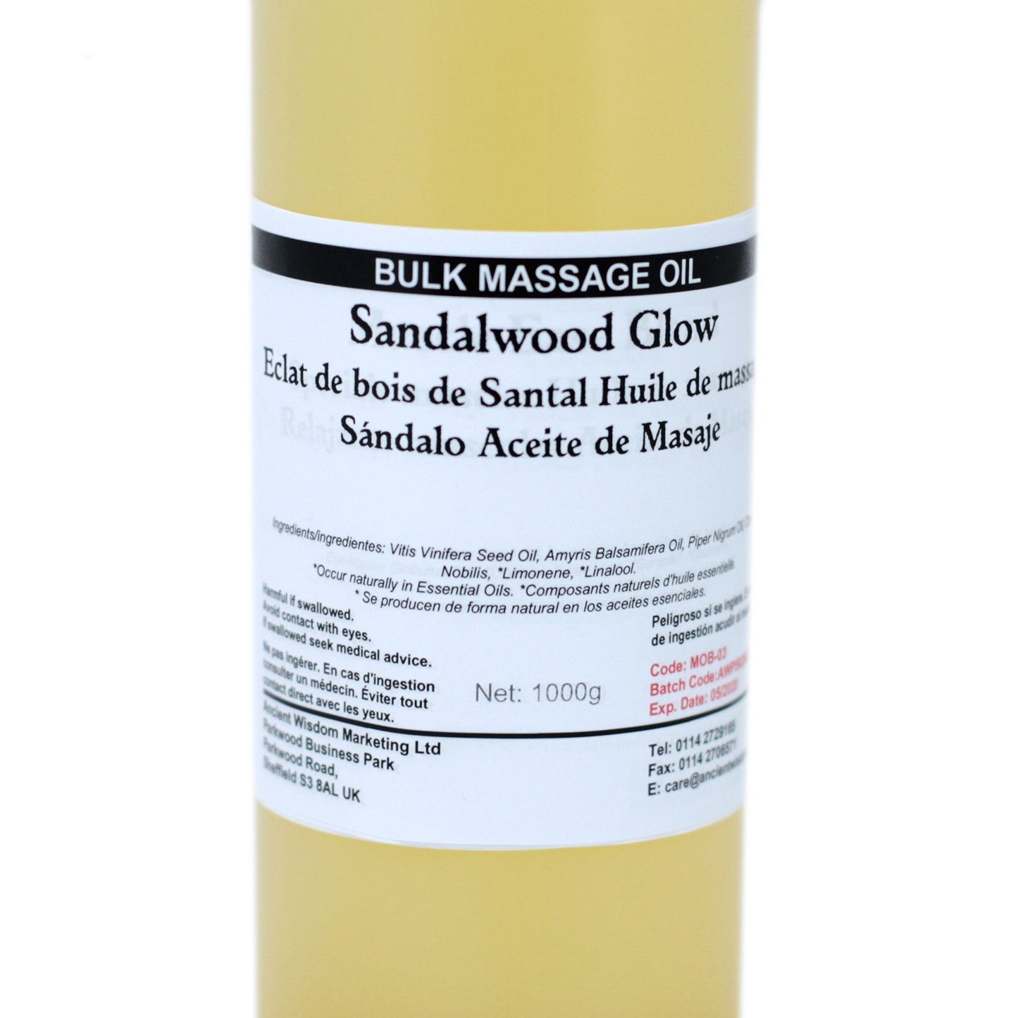 Sandelholz-Massageöl Glow – 1kg für seidig-weiche Haut