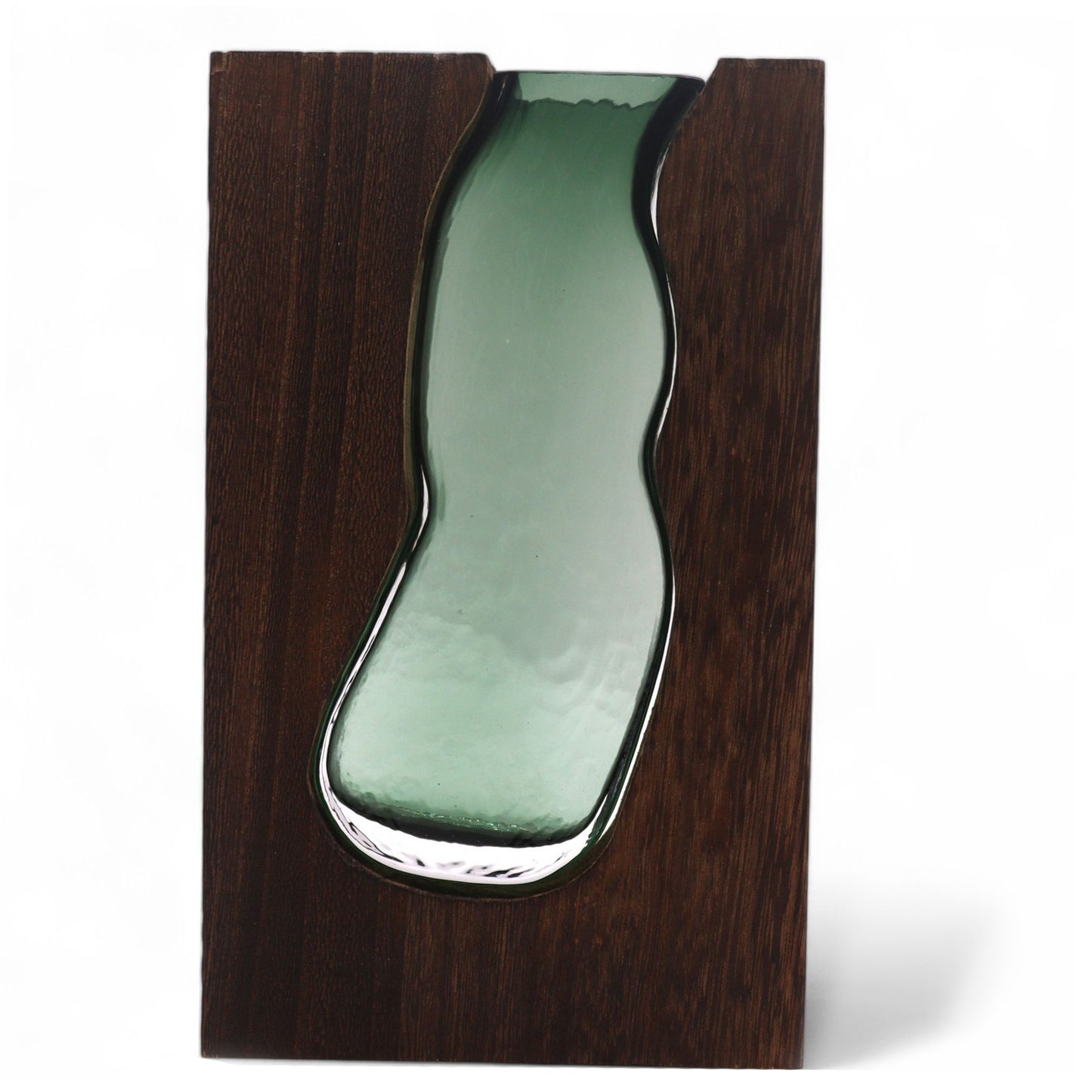 Glas-Terrarium auf edlem Tung-Holzsockel – 18x5x32 cm