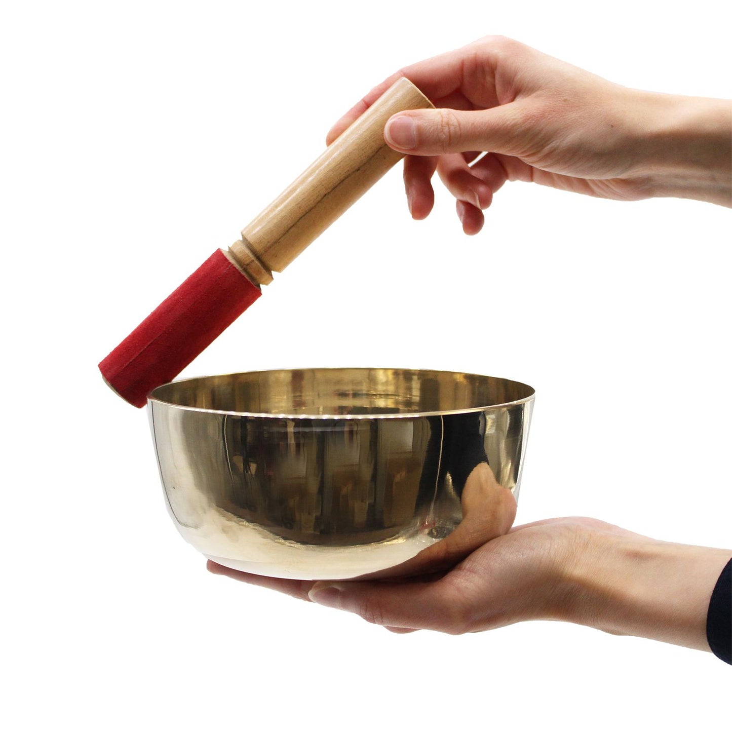 Handgefertigte Messing-Klangschale 17 cm - Tiefe Klänge für Meditation & Entspannung