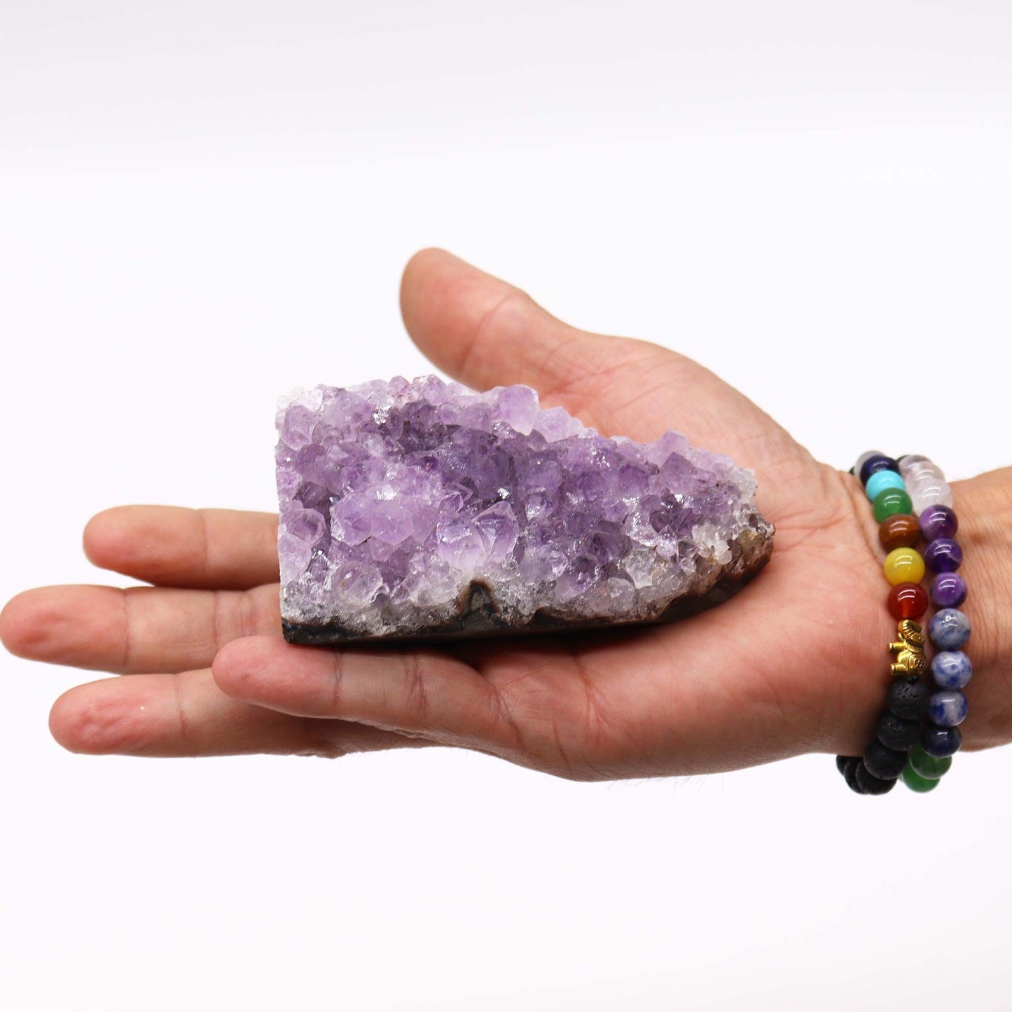 Premium Amethyst-Cluster 7,5-10 cm | Natürlicher Sammlerstein 350-450g