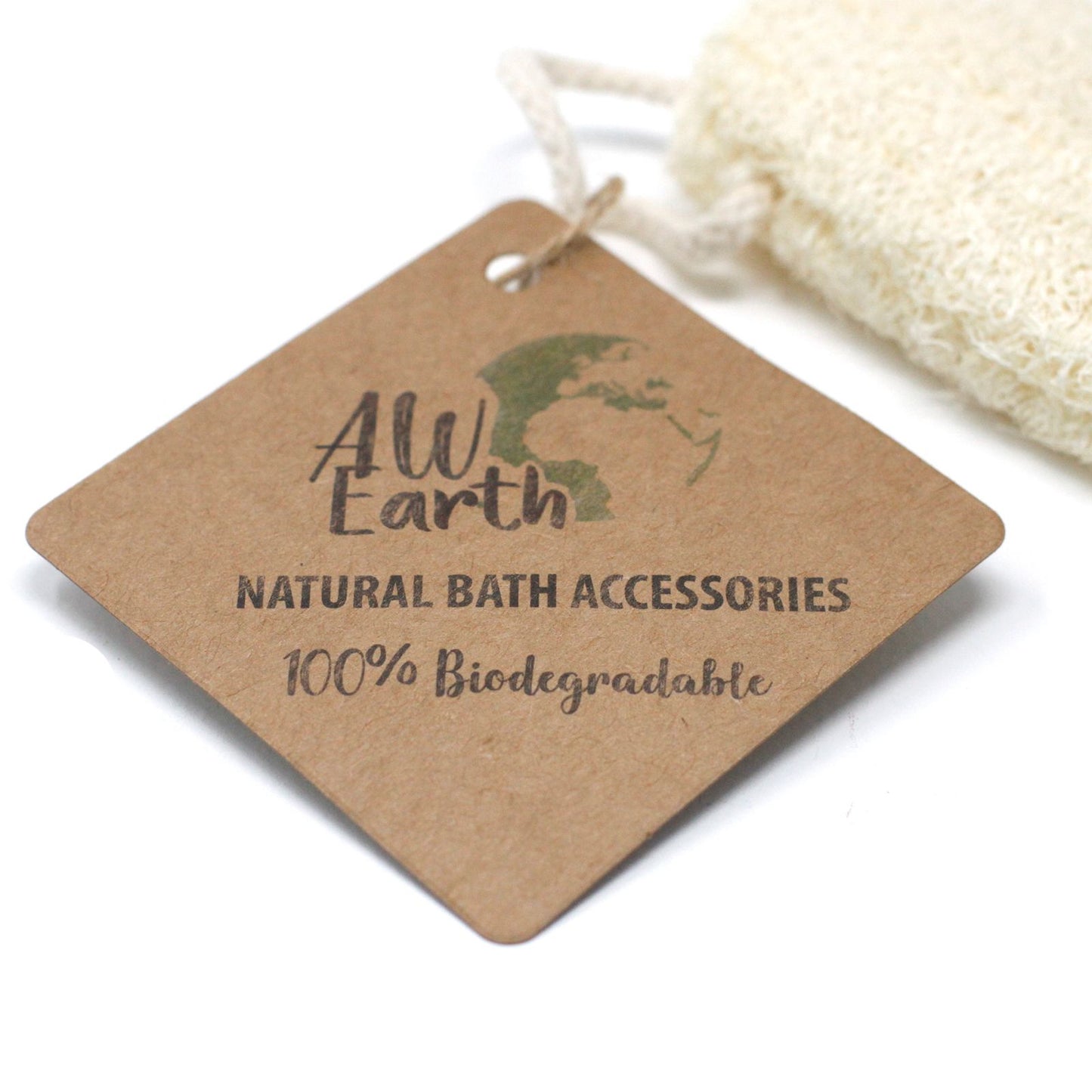 Natürlicher Luffa-Peelinghandschuh mit Aufhängebändchen