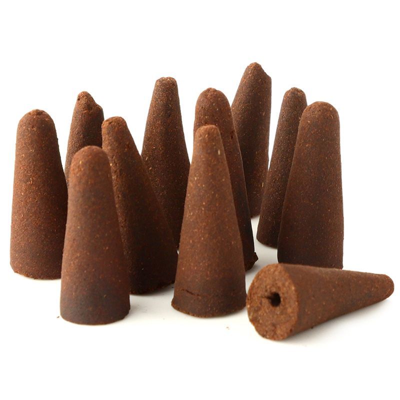 Rückfluss-Räucherkegel Spicy Patchouli - 12 Stück, pflanzenbasiert