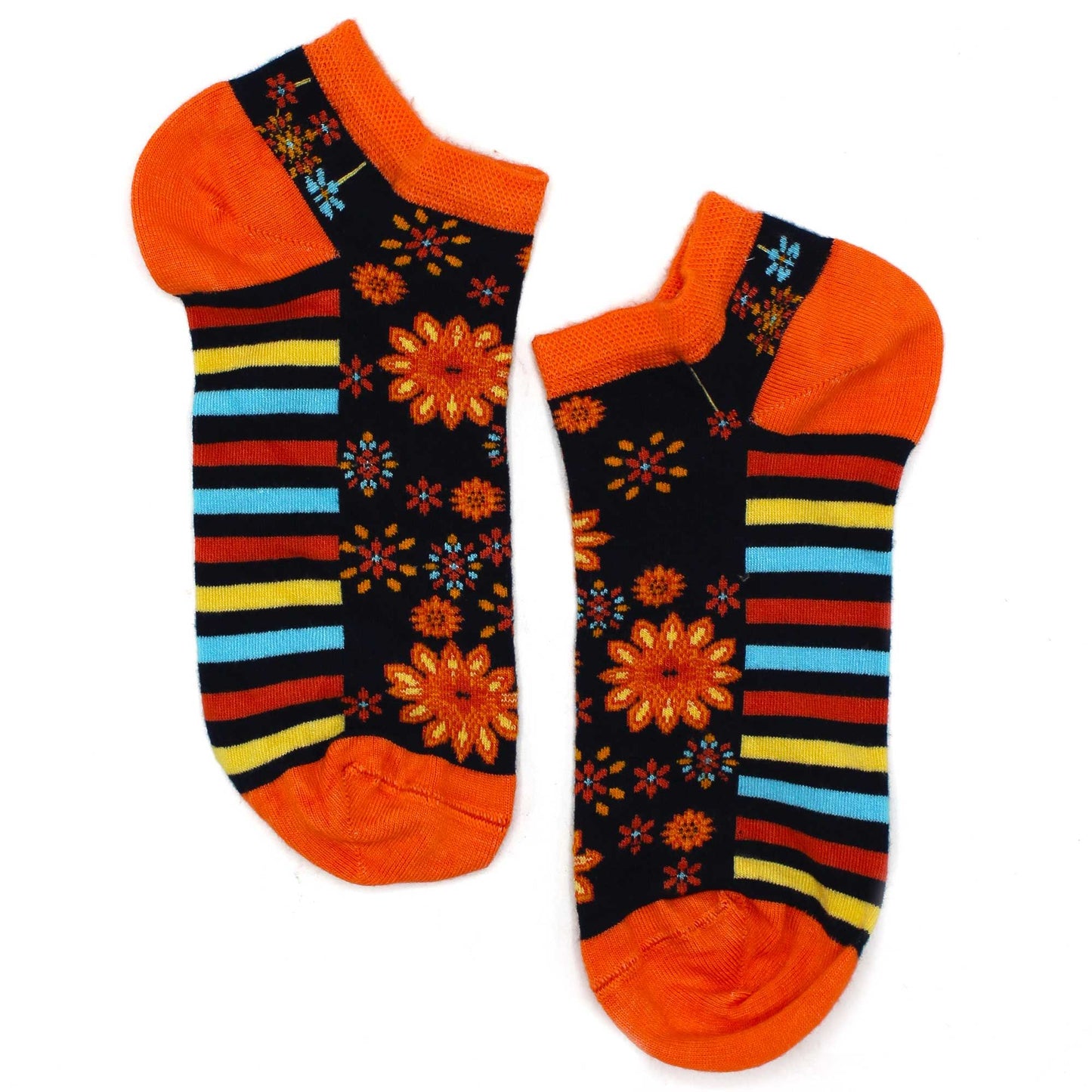 Bambus Sneakersocken Mandala-Blumen - Leicht & atmungsaktiv für Damen Gr. 41-46