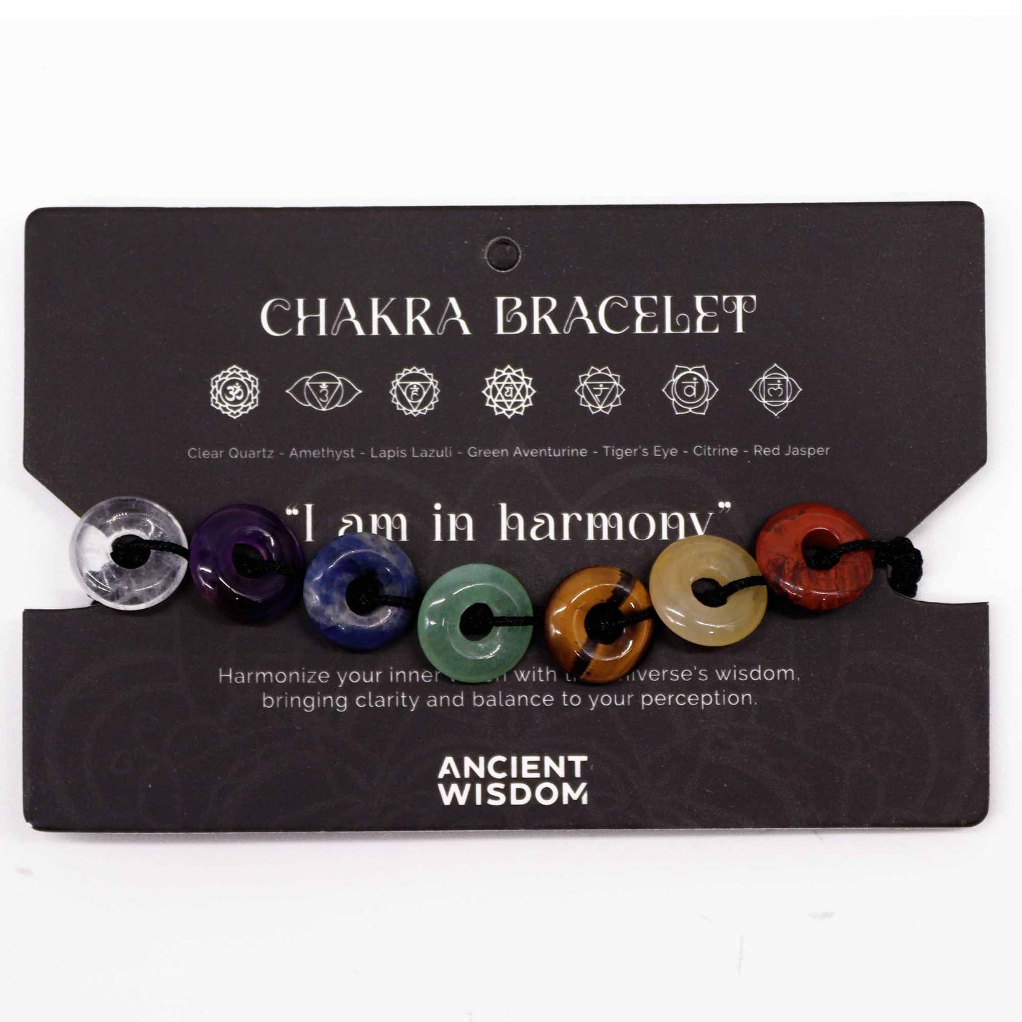 Chakra-Armband mit 7 Heilsteinen – Verstellbar für innere Balance