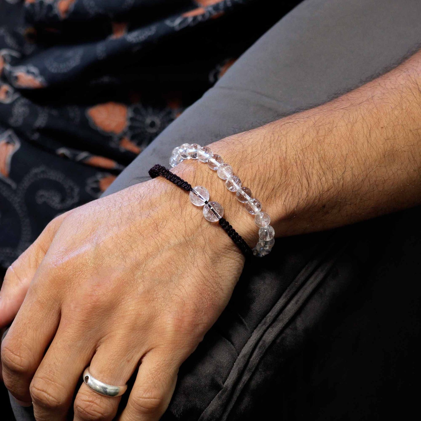 Doppelarmband mit Bergquarz – Kristallenergie für Klarheit & Balance