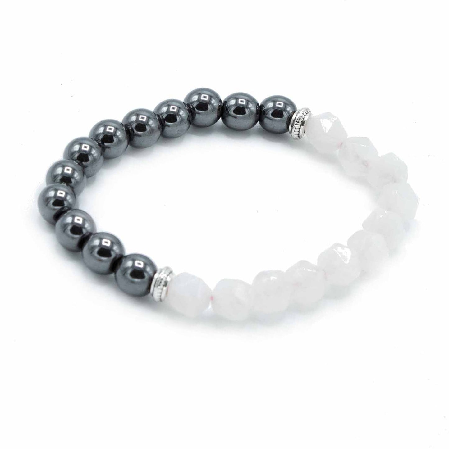 Facettiertes Rosenquarz-Armband mit Magnetverschluss – Zartrosa Schmuckstück