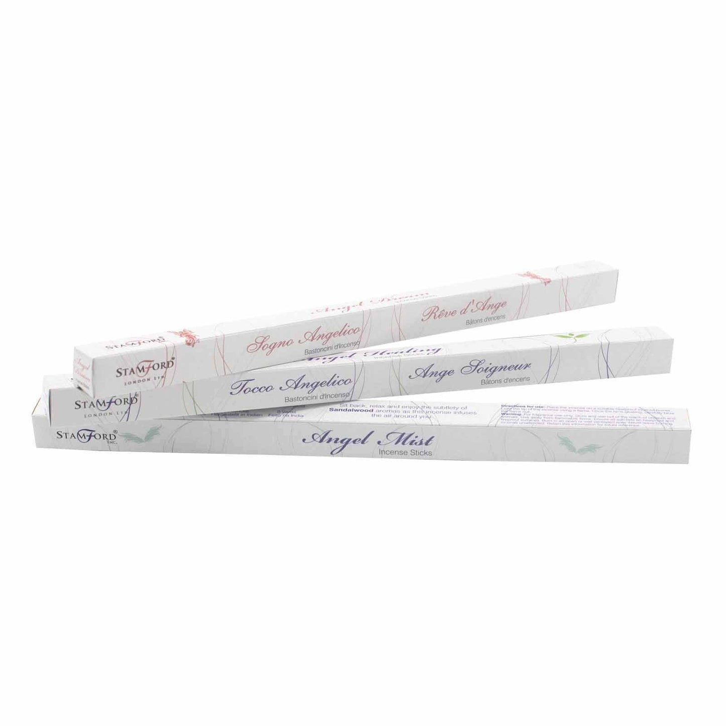 Engelsduft Räucherstäbchen Geschenkset in Weiß – 6 Premium-Düfte