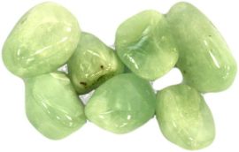 Set mit 24 Prehnit Trommelsteinen – Handsortierte A-Qualität für Meditation & Sammlung