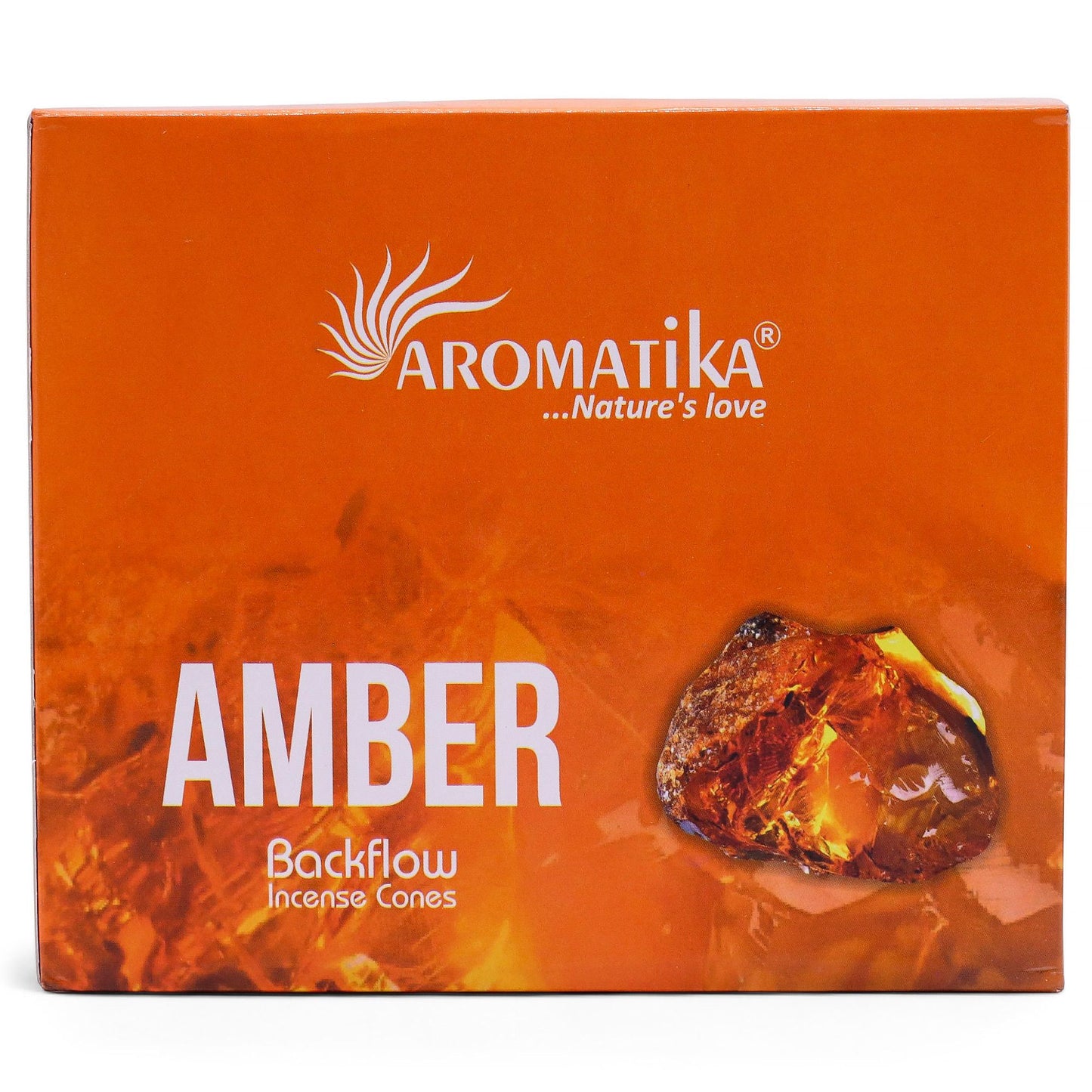 Masala Rückfluss-Räucherkegel Amber - 10 Stück mit hypnotischem Rauchwasserfall