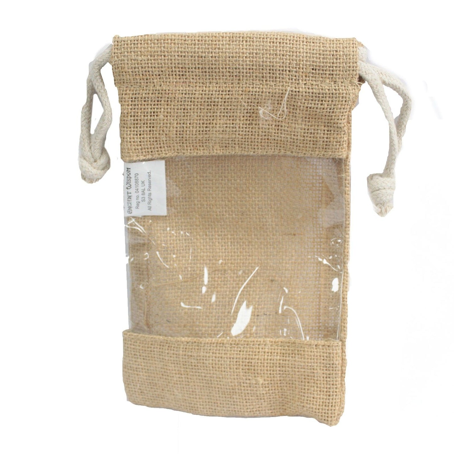 Jutebeutel mit Sichtfenster 20x12 cm – Natürliche Geschenkverpackung