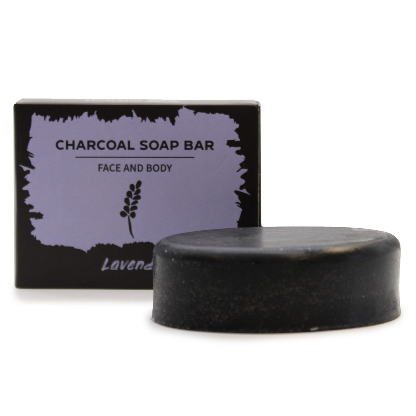 Naturseife mit Aktivkohle & Lavendel 85g – Tiefenreinigung mit Arganöl