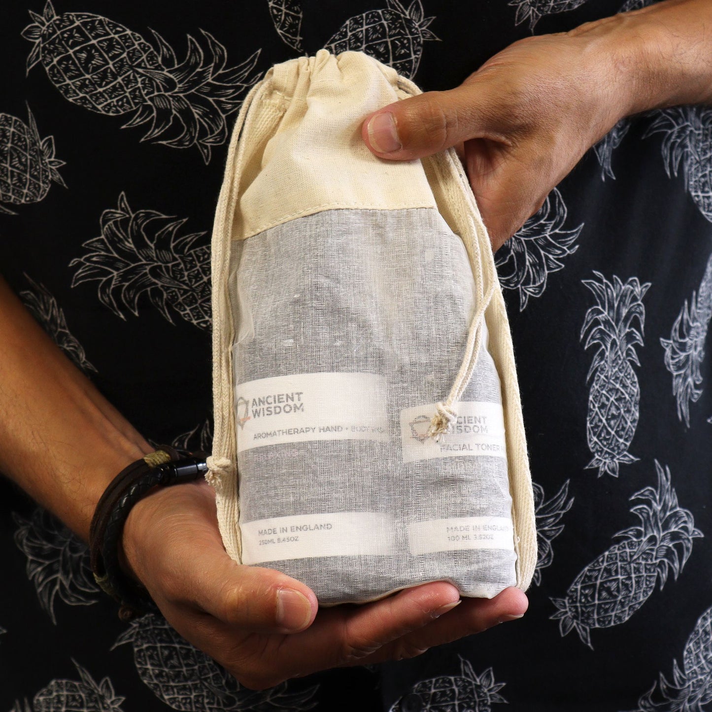 Baumwollbeutel mit Organza-Sichtfenster 26x15cm – Nachhaltige Geschenkverpackung