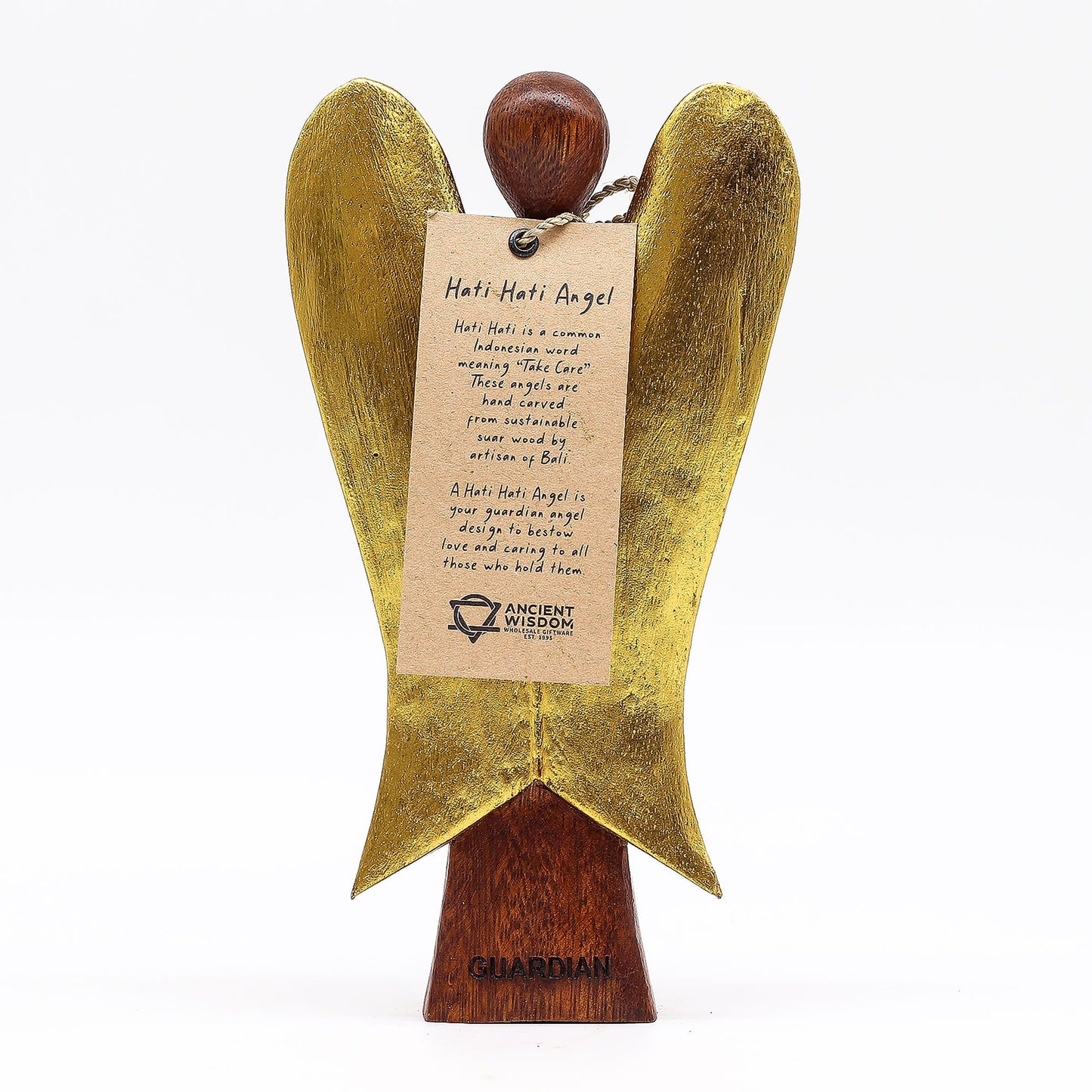 Hüter-Engel aus Suarholz - Handgeschnitzte Figur 20 cm