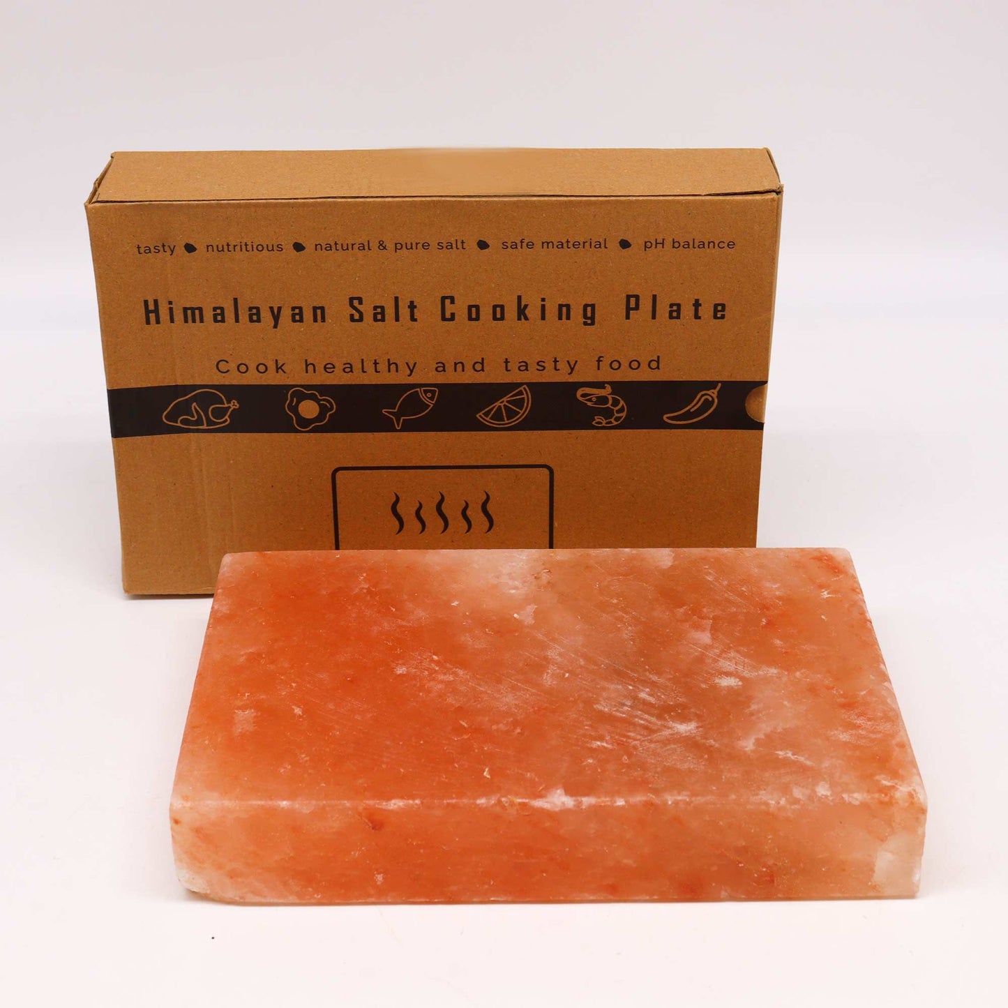 Gourmet-Kochplatte aus reinem Himalaya-Salz, rechteckig 30x20x5 cm