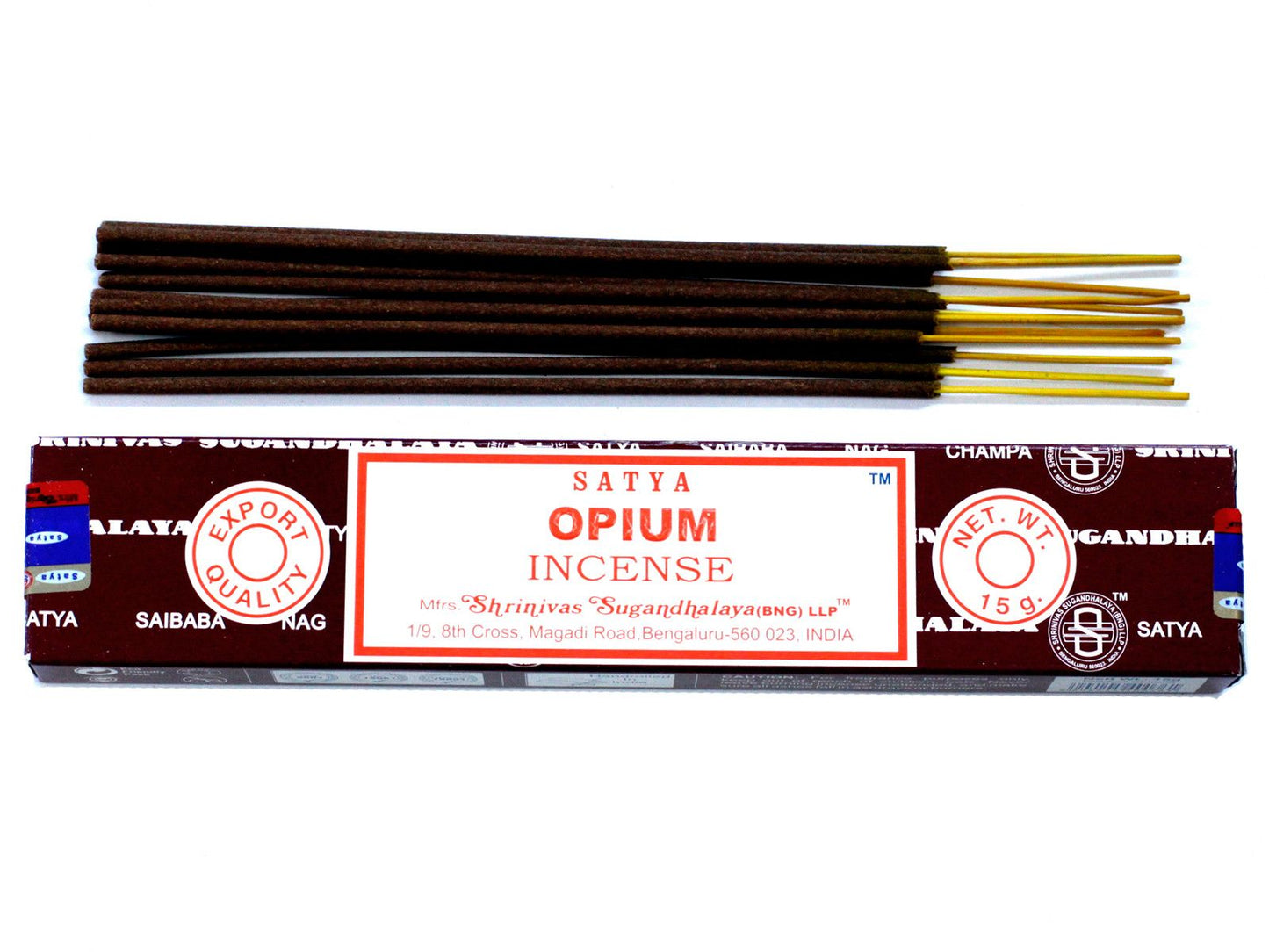 Satya Räucherstäbchen Opium - 15 Stück für tiefe Entspannung