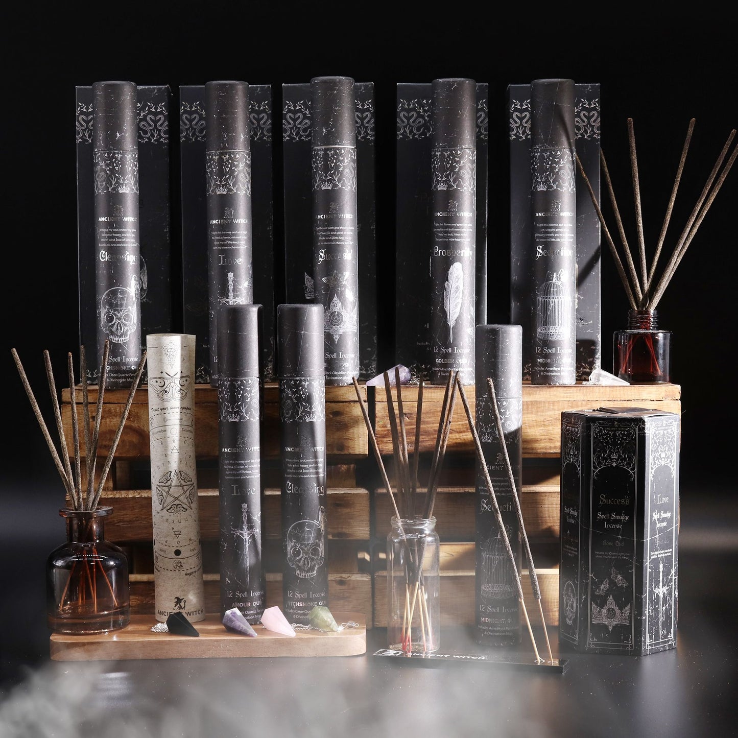 Ritualräucherwerk Seduction - Midnight Oud & Amethyst für sinnliche Atmosphäre