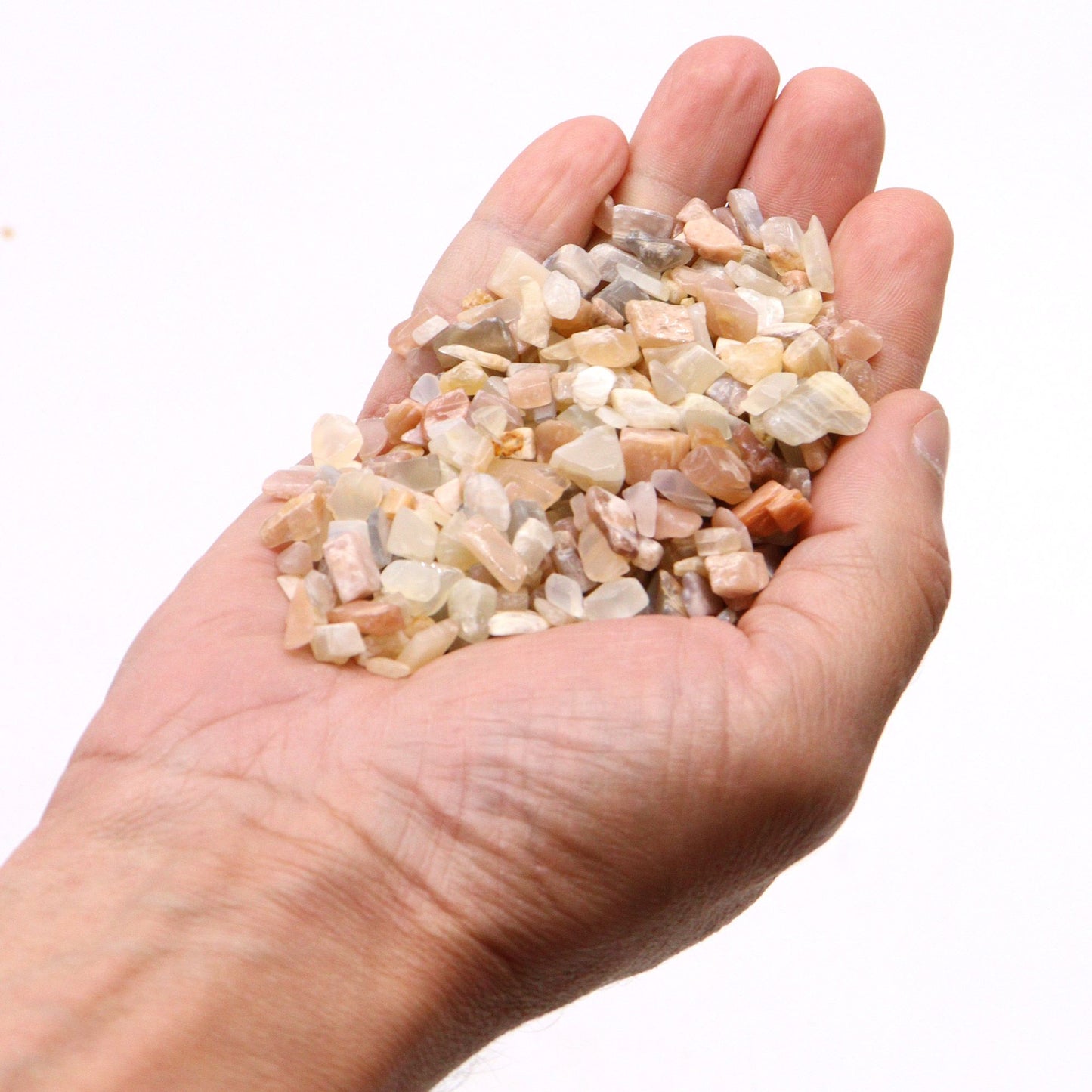 Natürliche Mondstein-Chips, 1kg - Dekorative Edelsteine für Kreativprojekte