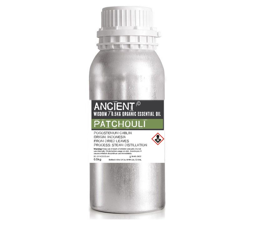 Ätherisches Bio-Patchouliöl – 500 ml Flasche für intensive Dufterlebnisse