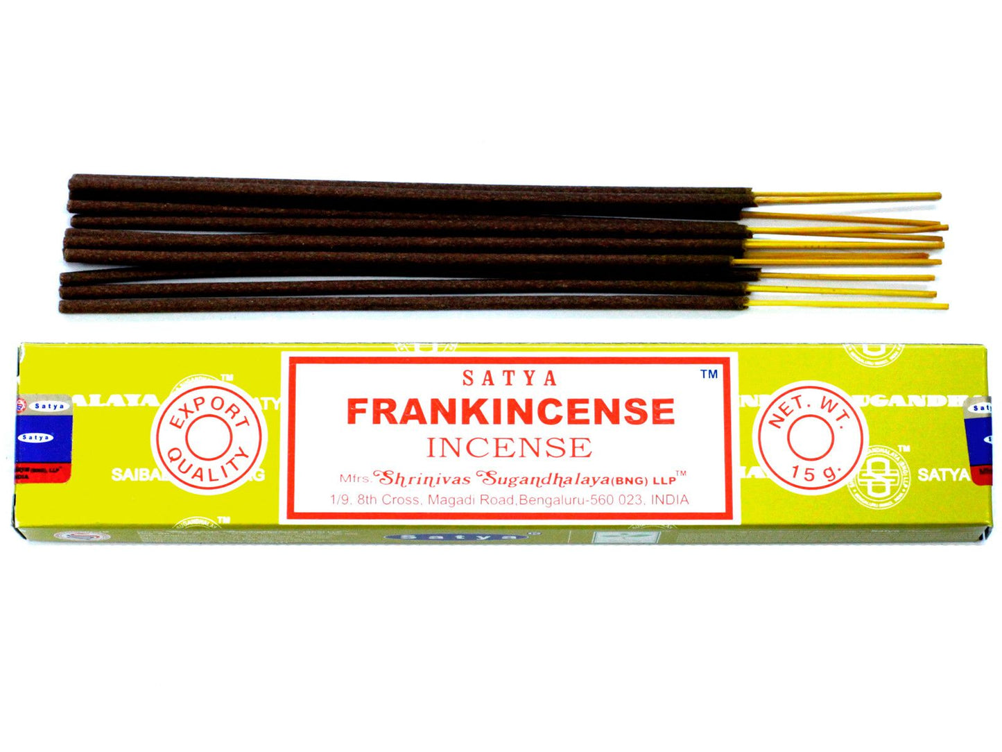 SATYA Weihrauch Räucherstäbchen - 15 Stück für atmosphärische Momente