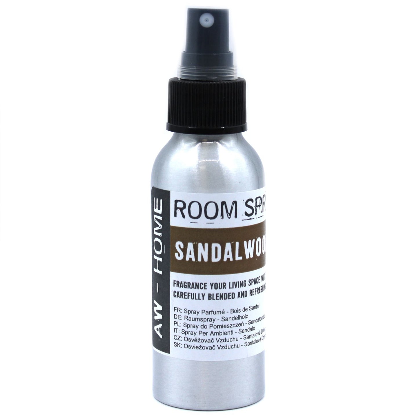 Raumspray Sandelholz – 100ml Aluminiumflasche für warme Holznoten