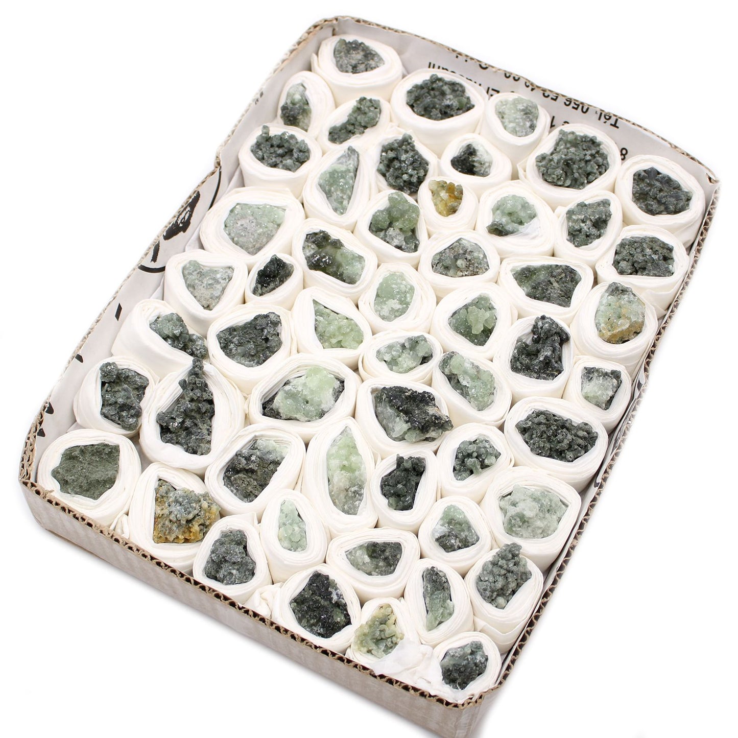 Prehnit-Kollektion (ca. 100 Steine) – Handverlesene Mineralien in Grün-Gelb