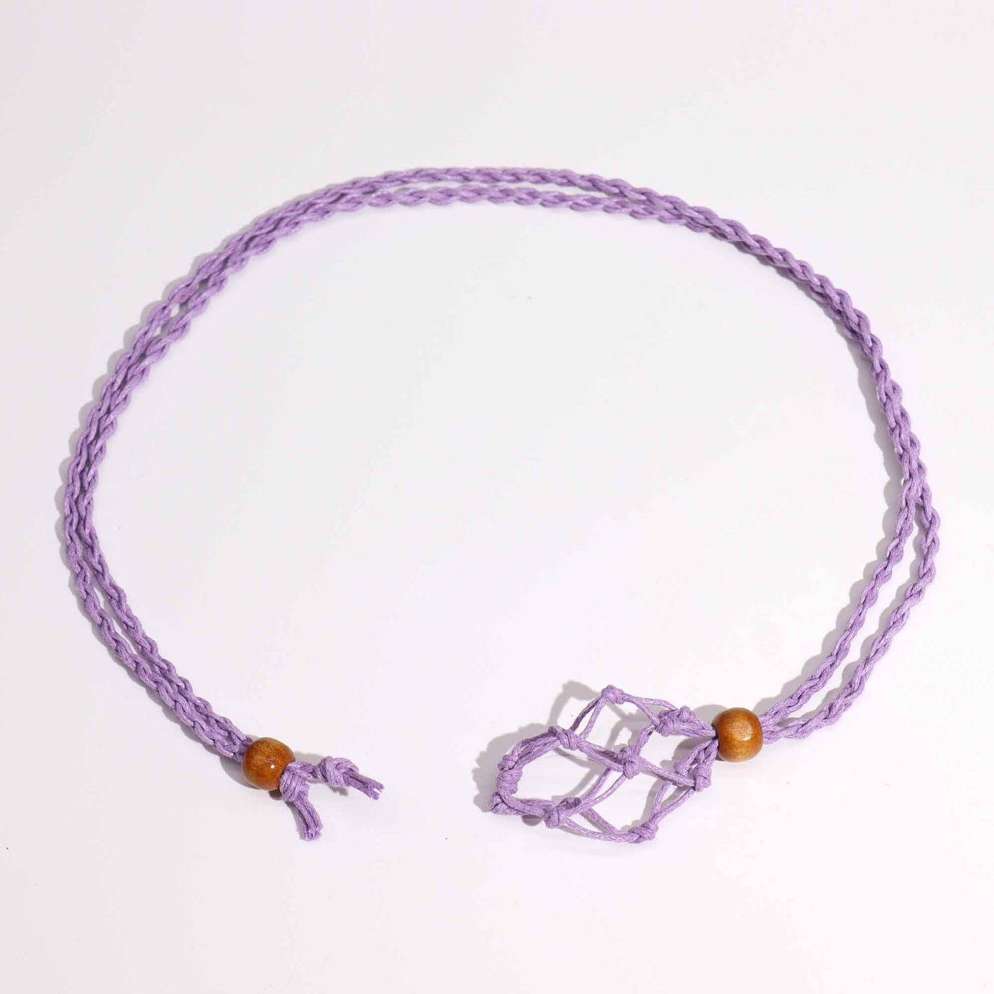 Makramee-Edelsteinband Set – 11 Farben Wachsbaumwolle mit Holzperlen