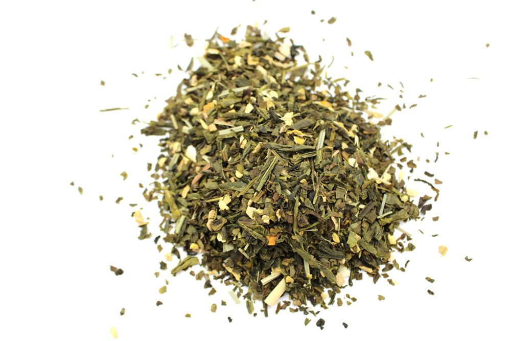 Bio Sencha Grüntee mit Zitrone & Ingwer (1 Kg) – Belebende Komposition
