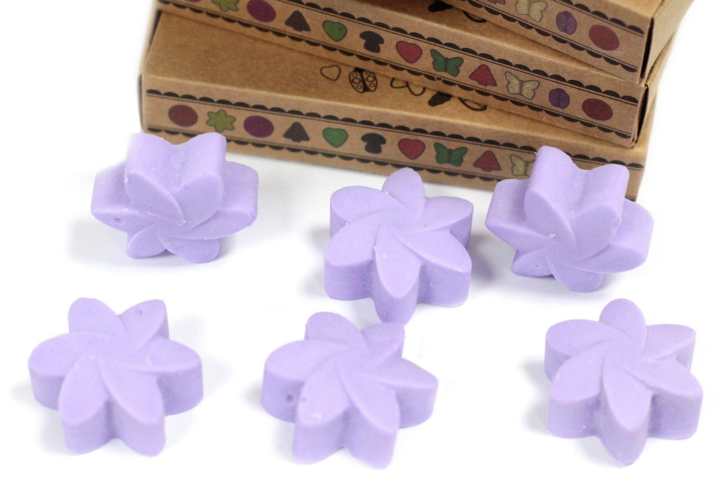 Geschenkset Lavendelblüten – 6 Duftwachs-Stücke für Wohlfühlmomente