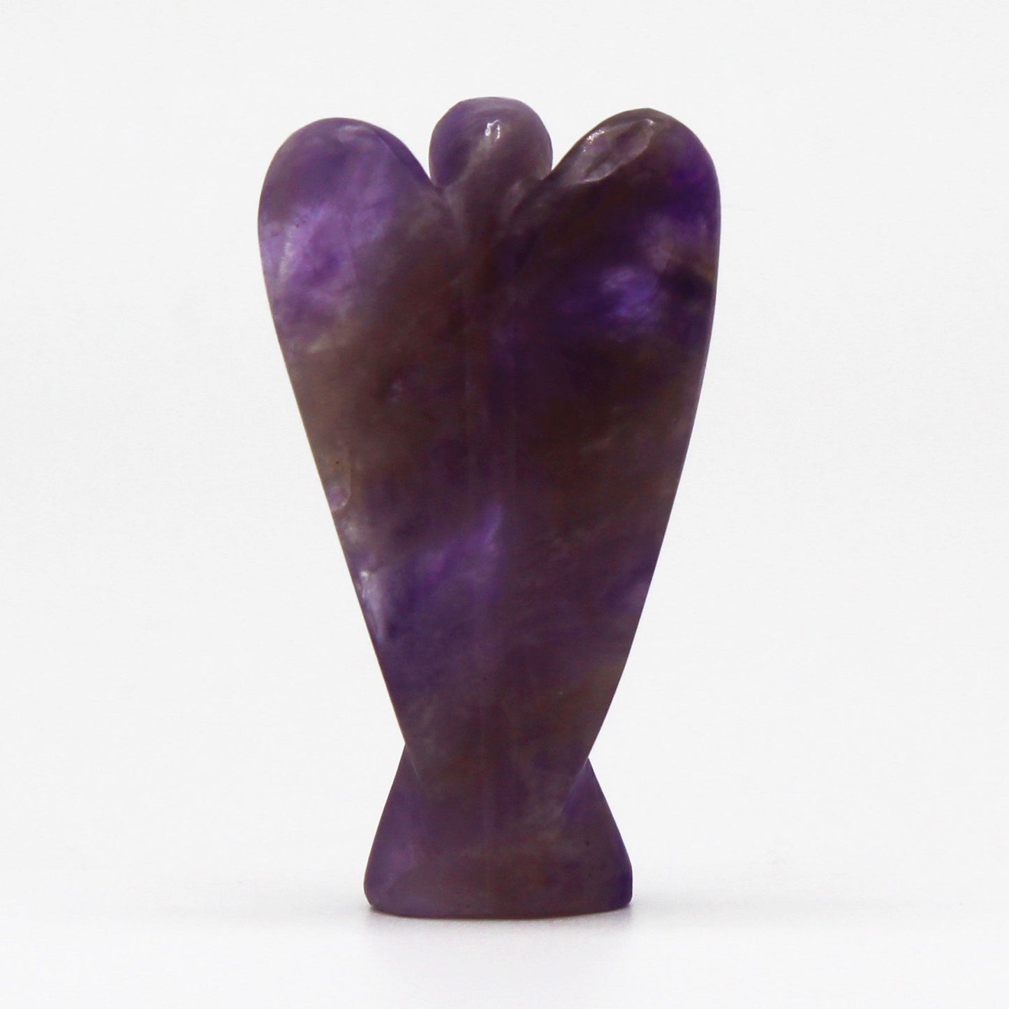 Handgeschnitzter Schutzengel aus Amethyst – Einzigartige Edelsteinfigur
