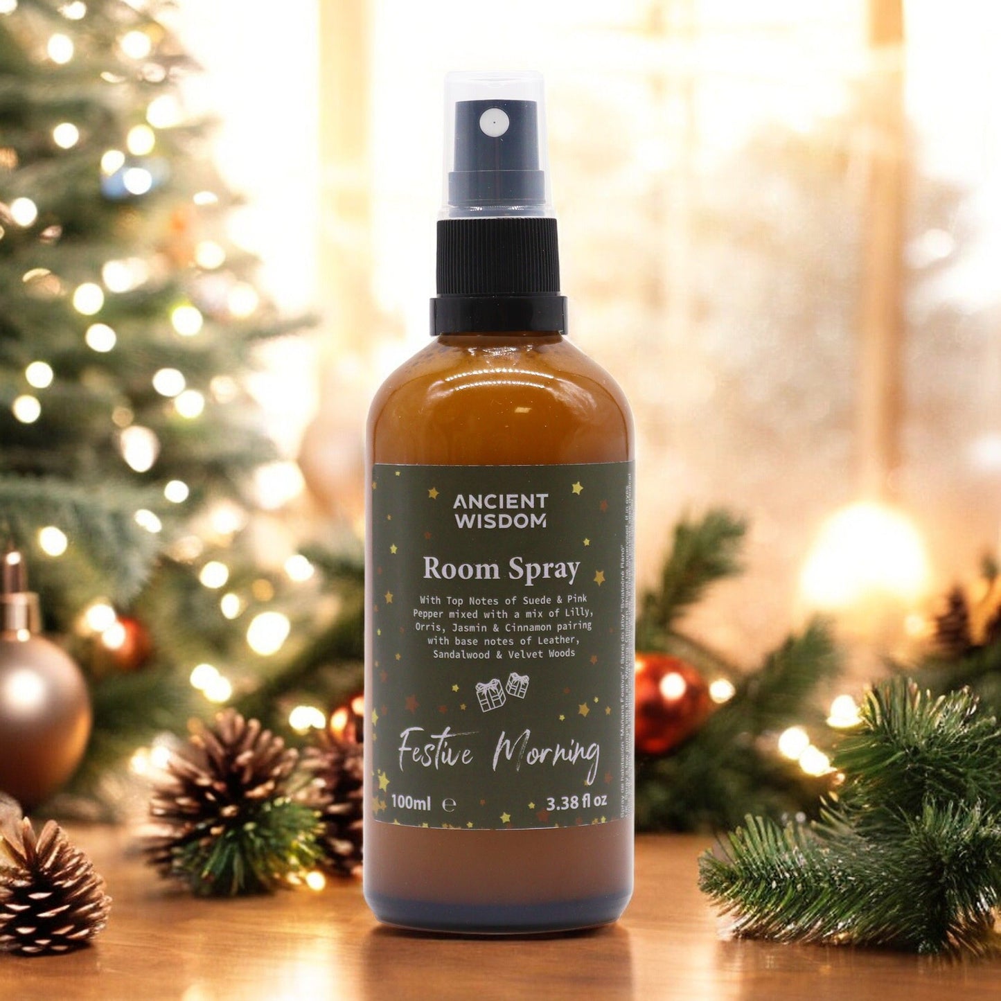 Raum- & Kissenspray 'Weihnachtsmorgen' – Wildleder & Zimt 100ml