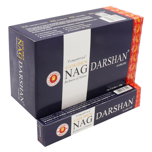 Golden Nag Premium Räucherstäbchen – Handgerollte Duftkomposition (15g)