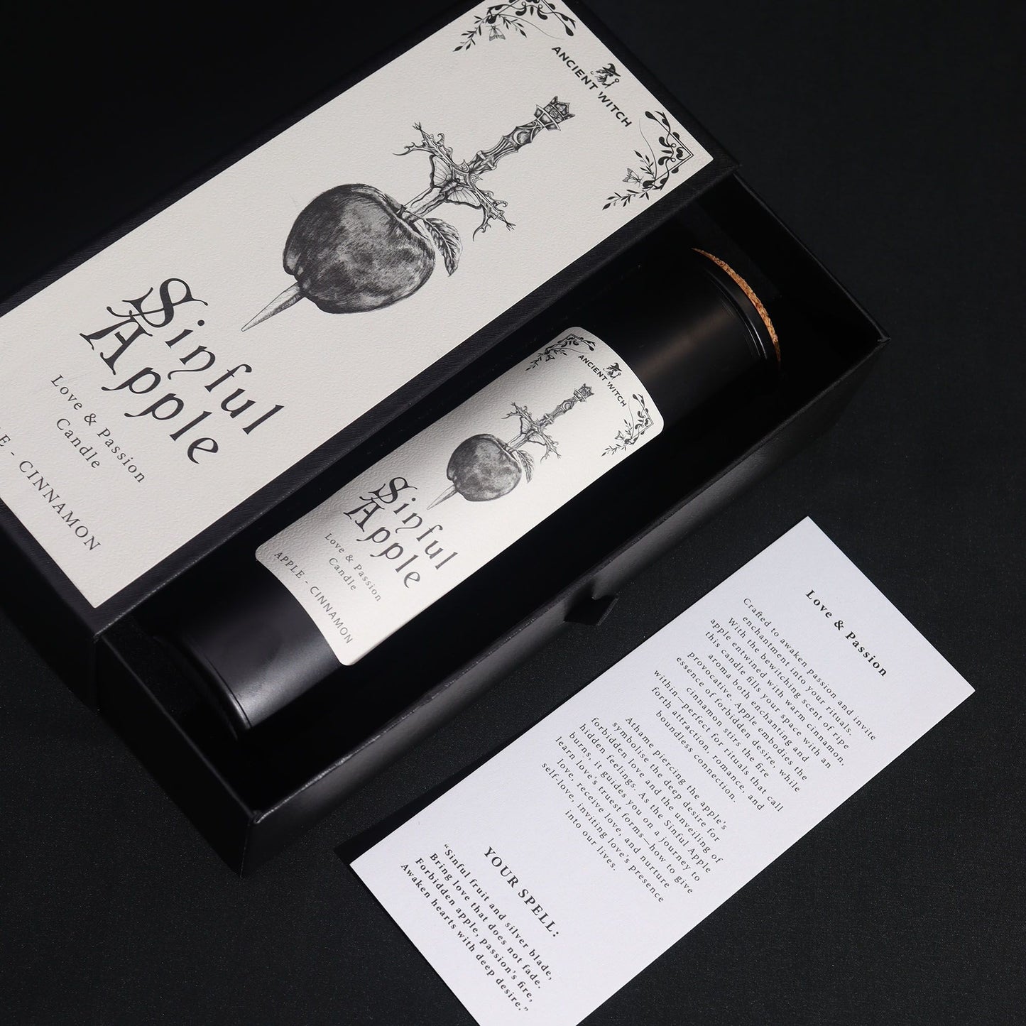 Ritualkerze 'Sündiger Apfel' – Anziehung & Herzöffnung mit Apfel-Zimt