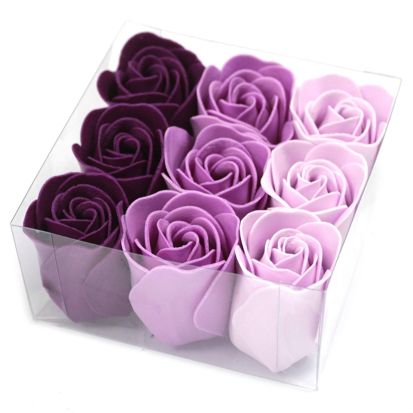 Lavendel Seifenrosen Bouquet - 9 handgefertigte Blüten fürs Bad