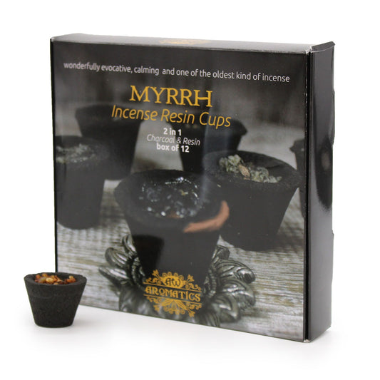 Myrrhe Harzbecher Set – 12 historische Räucherbecher in Geschenkbox