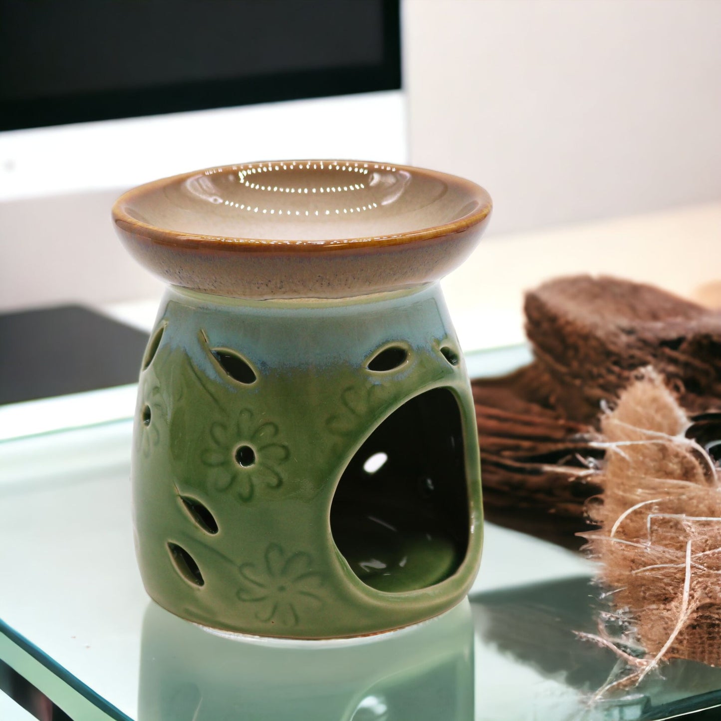 Keramik-Duftöldiffusor 'Mystischer Pilz' – Dekoratives Kunstwerk für Aromatherapie