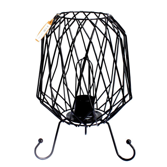 Salzkristall Lampe mit Industrie-Gitter – Vintage Design