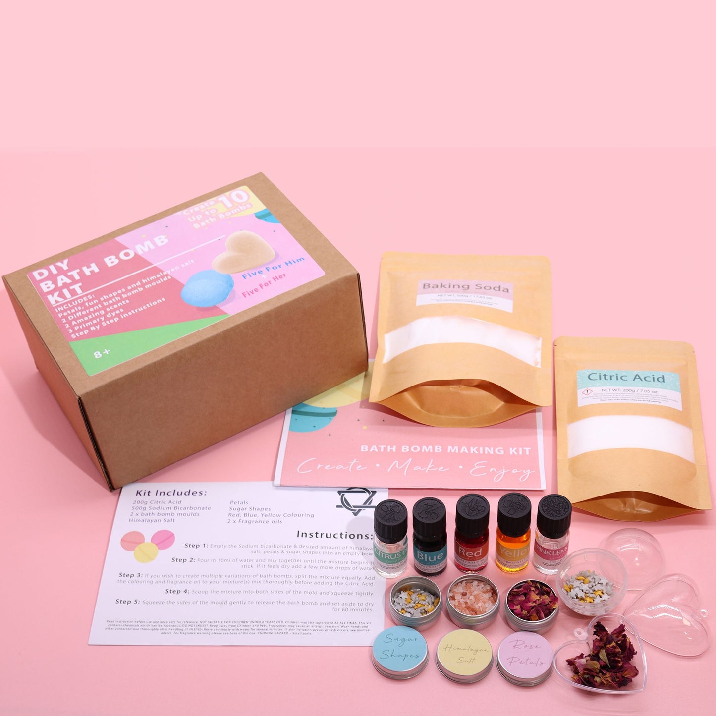 DIY Badebomben-Set Metallic & Seidig – 10 individuelle Kreationen