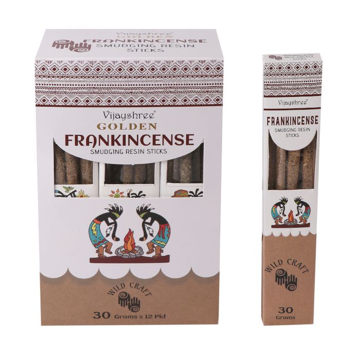 Gold-Weihrauch Räucherstäbchen Set – 6 Stück aus reinem Harz