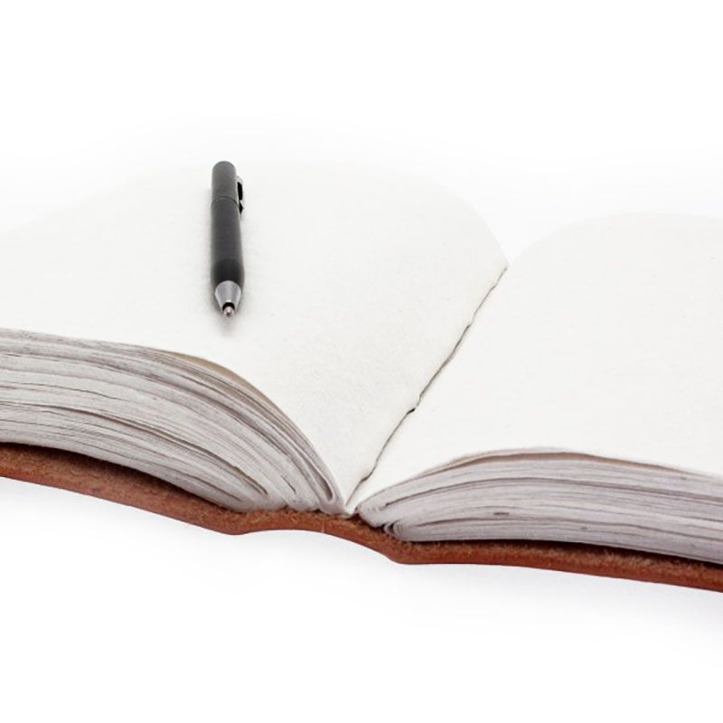 Sieben-Chakren-Lederbuch – Handgefertigtes Tagebuch mit 200 Seiten (25x32,5 cm)