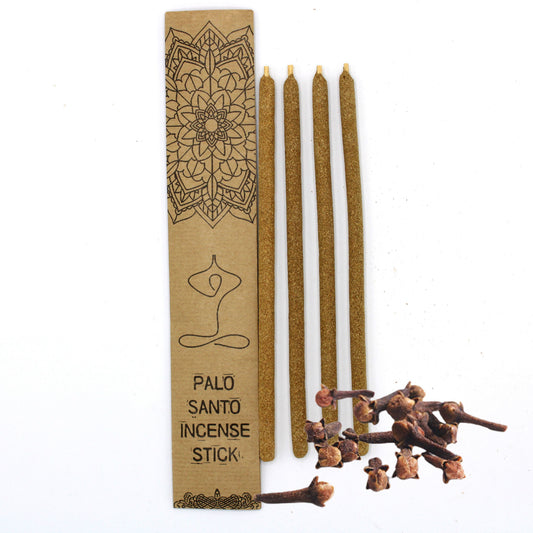 Große Palo Santo Räucherstäbchen mit Nelkenaroma - 4er Pack