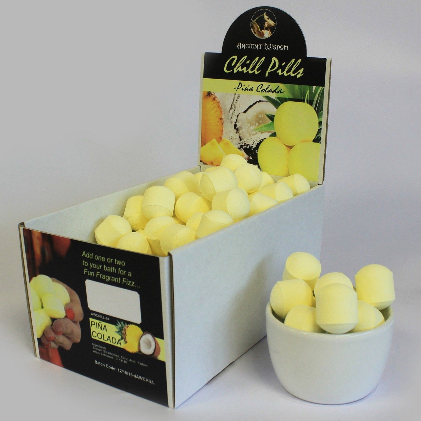 Piña-Colada Wellness-Box – 90 Mini-Badebomben für tropische Entspannung