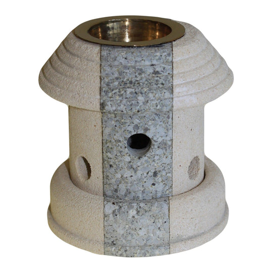 Handgeschnitzte Sandstein-Duftlampe mit Messing - 10 einzigartige Designvarianten