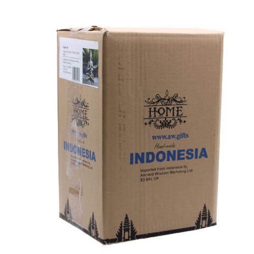 Yoga-Dame Figur in Bronze & Silber - 24 cm Handarbeit aus Resin und Zement