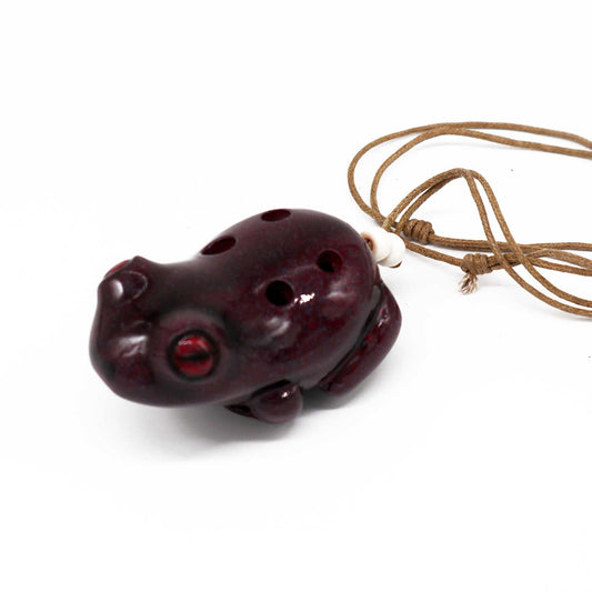 Klangfrosch Ocarina – Handgefertigte Keramikflöte mit Dekor