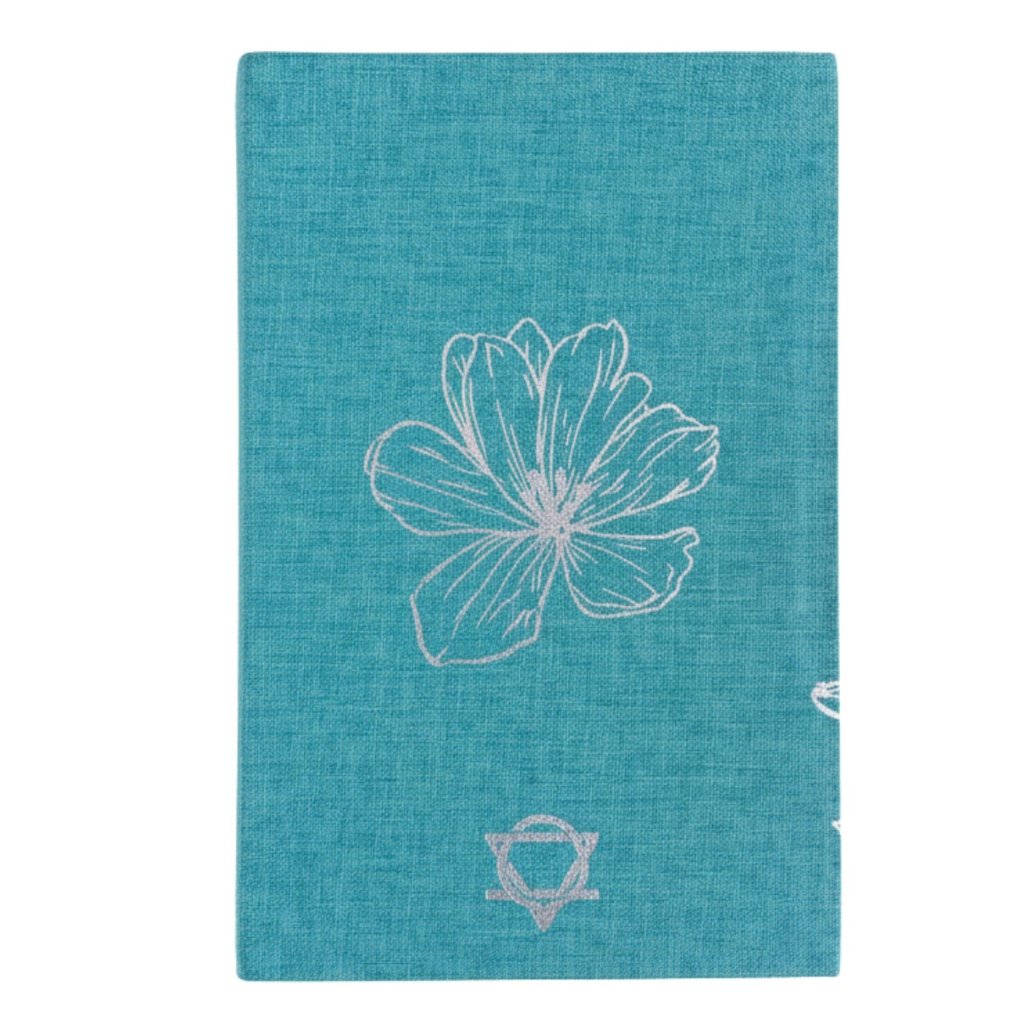 Tagebuch der Dankbarkeit in Blau mit floraler Silberprägung – 120 Seiten für Achtsamkeit