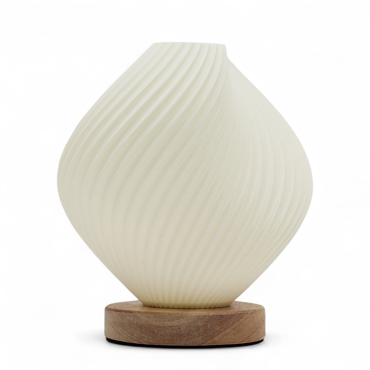 New Wave Lampe - Skulpturale USB-Tischleuchte mit spiralförmigem Design