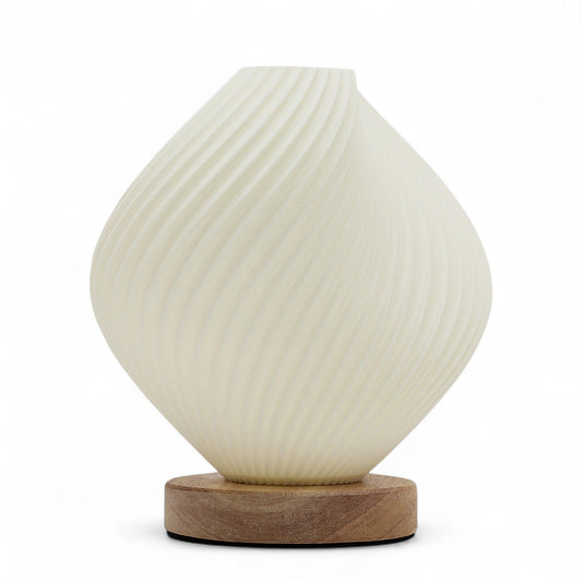 New Wave Lampe - Skulpturale USB-Tischleuchte mit spiralförmigem Design