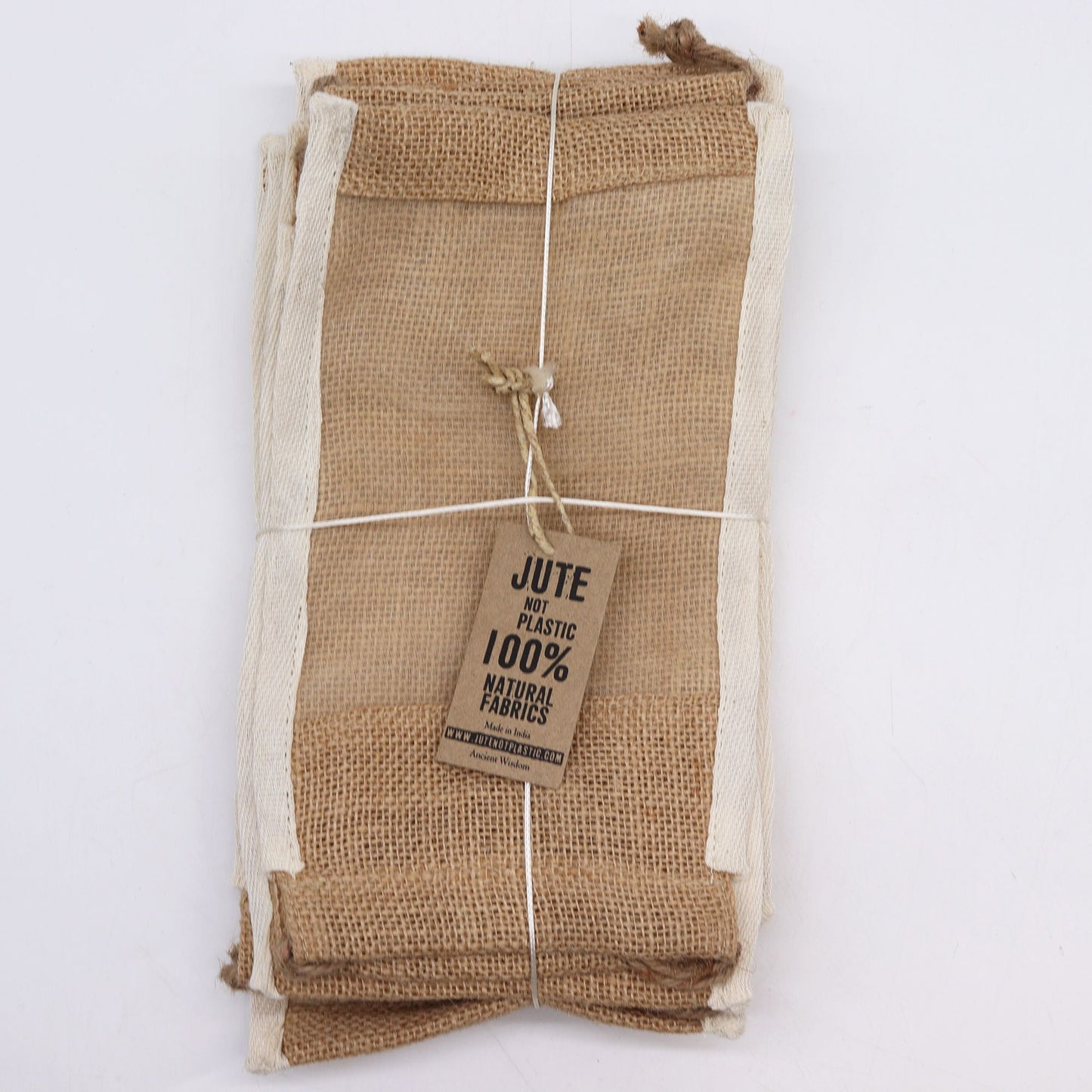 Jute-Geschenkbeutel mit Sichtfenster 26x15 cm – Nachhaltige Verpackung aus Naturmaterial