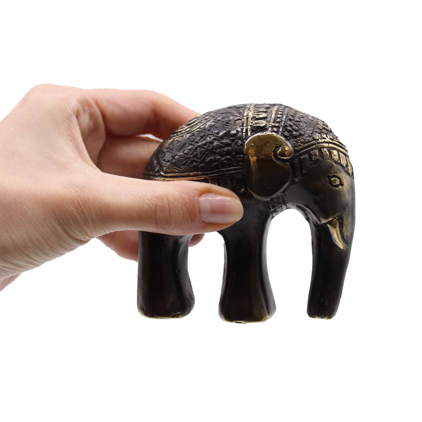 Dreier-Set Elefanten-Skulpturen aus Messing – Fengshui-Dekoration