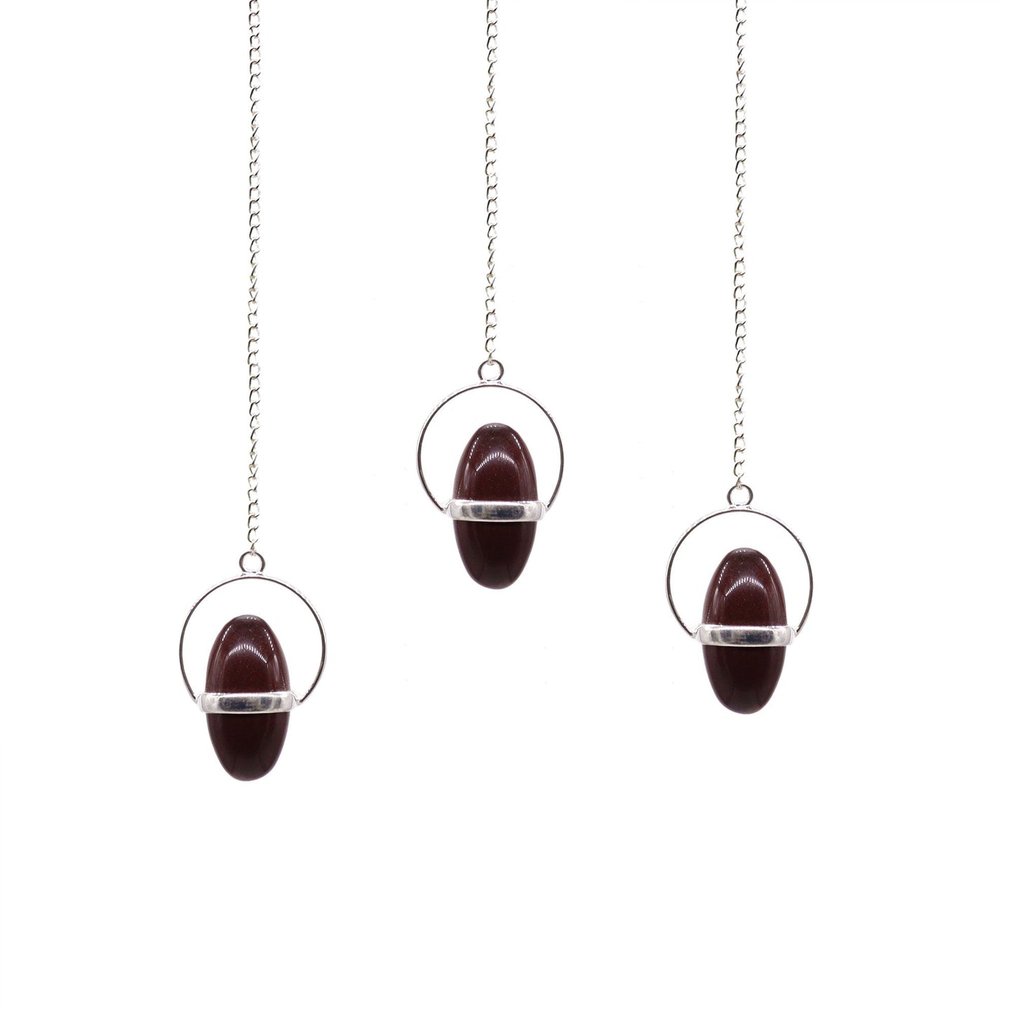 Shiva Lingam Pendel mit Baumwollband – Handgefertigtes Edelstein-Pendel
